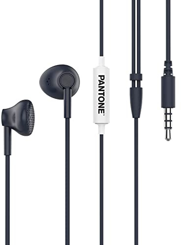 Celly, Auricolari a Filo Linea Pantone, Cuffie In-Ear con Capsule a Goccia, Controllo da Remoto e Microfono Integrato, Lunghezza Cavo 1 m, Connettore Jack 3.5 mm, Navy