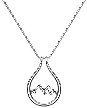 HARMONY BOLA Berg Ringhalter Halskette Hochzeit und Verlobungsring Halter Halskette Geschenk für Frau Frauen Mutter Tochter