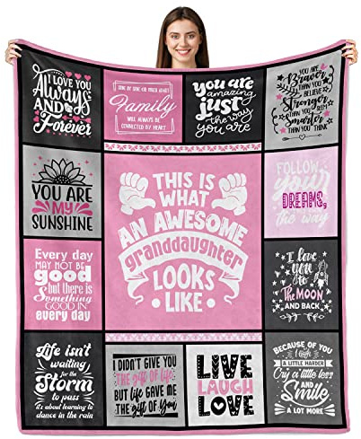 Sulpoie Granddaughter Graduation Blanket, 60x50 from Grandma