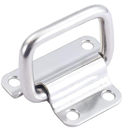 ingdaum® Lot de 2 poignée pliante, comme poignée pour caisses, tiroirs, boîtes, placards, portes ou fenêtres (J220 A2)