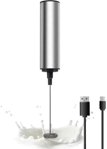 Milk Frother Handheld Electric Whisk Beater Drink Foam Mixer with USB Rechargeable 2 Speeds,Foam Maker Mini Frother for Coffee, Cappuccino,Latte, Hot Chocolate Egg
