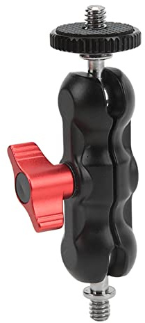 Support avec super pince avec bras à boule, support avec pince pour appareil photo, trou pour vis de 1/4 pouces, charge maximale de 2 kg, alliage d'aluminium pour prise de vue vidéo