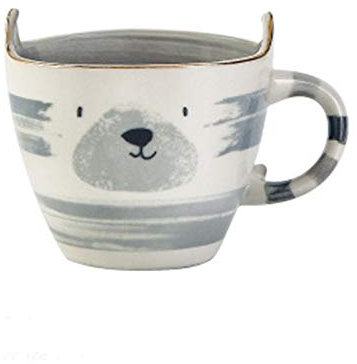 Serie de animales creativa pintada a mano taza de agua de dibujos animados, taza, café desayuno pareja taza de cerámica pintada a mano taza de porcelana Taza