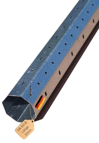 Rollwin Rolladenwelle SW60 LÄNGE 50cm Stahlwelle 60 Ø beliebig kürzbar Rolladenhalterung Rolladen Stange Stahl verzinkt Achtkantstahlwelle Rollladen Welle Achtkantwelle 60mm Maxi 0,6mm Wandstärke
