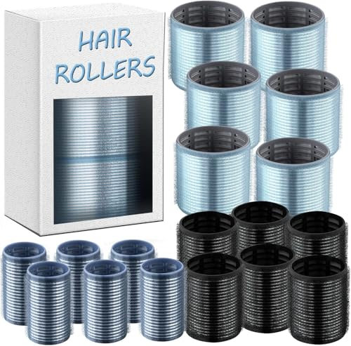 xnicx 18 Pièces Bigoudis Cheveux Thermiques en Céramique,Magique Rouleaux Cheveux pour Tous Les Cheveux Courts,Moyens Ou Longs,Bigoudis Cheveux Long Heatless Hair Curlers avec 3 Tailles 60mm 48mm 36mm