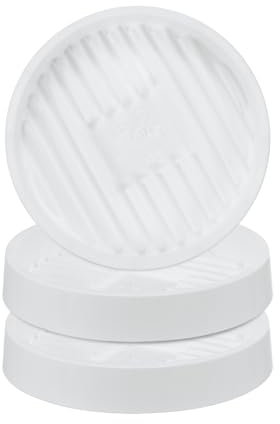 M METERXITY 3-Pz Sottovaso per Piante, 4.7 12cm Piatti per Vasi Fiori, più Spessi Sottovasi Plastica Anti-Putrefazione per Piante Interno/Esterno/Recipiente per Acqua Piante [Bianco]