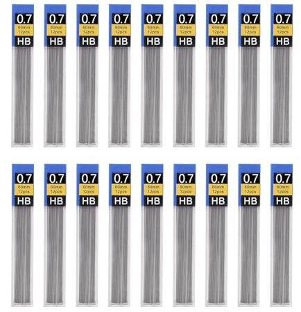 RNXSIB 0,7 mm Bleistiftminen - 20 Schachteln, Bleistiftminen 0.7, 0,7 mm HB Bruchsichere Bleistifte, Bleistift Minen, für Druckbleistifte