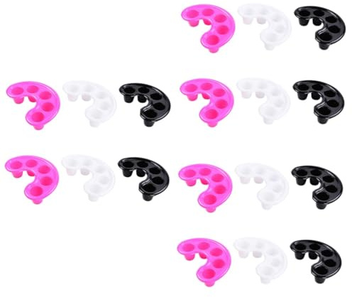 ELAYARD 18piezas Cuencos De Manicura Para Remover Esmalte Bowls Para Ablandar Cutículas Para Uso Profesional y Casa Rosado