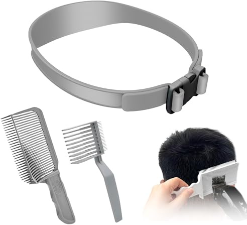 3-teiliges Haarschneidekamm Friseur Kamm, Haarschattierungsset für Herren, verstellbares gebogenes Haarschneideband, gebogener Positionierungskamm, Friseurkamm, Haarschneidekamm