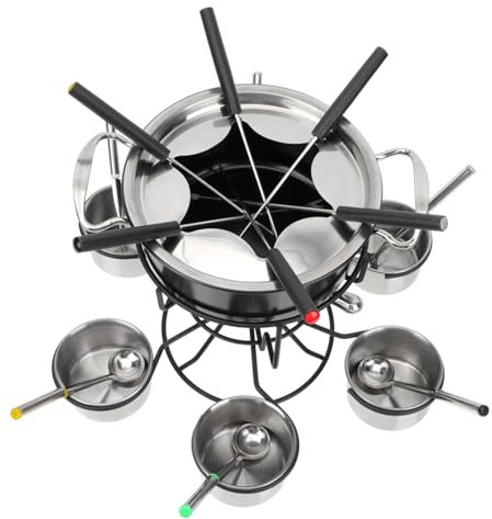 Holibanna 1Set Fondue Stove Portable Cheese and Chocolate Melting Pot Cookware for for Family Gatherings and Parties Stain Resistant and