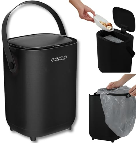 Twinky Poubelle à Couches Bébé sans Cassette avec Couvercle, Format Compact et Gain de Place, Compatible avec Sacs Poubelle Classiques, Facile à Utiliser et à Nettoyer Visiter la boutique