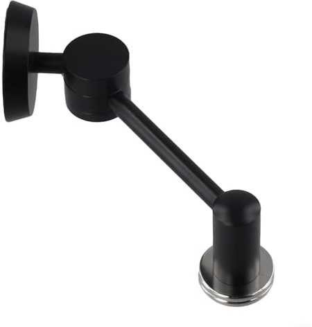 Aluminium-Puck-Siebhalter für Kaffeefilter-Rack, magnetische Halterung mit starker Anziehungskraft, faltbar, verstellbar, platzsparende Aufbewahrung für Siebträger-Zubehör (schwarz)