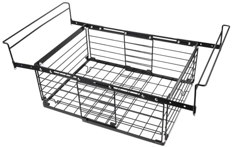 HOMSFOU Refrigerator Shelves Expandable Stackable Metal Wire Baskets for Fridge Storage Hanging Mesh Basket Organizer Bins for Kitchen Pantry Adjustable Freezer Food Storage