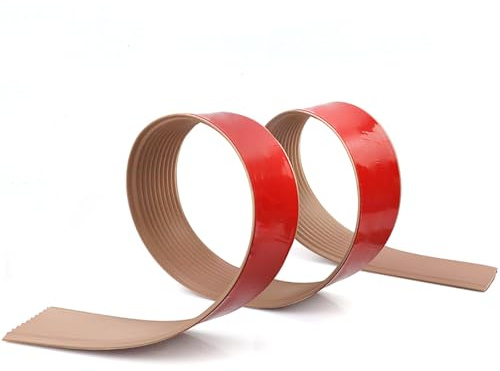 2 Stück Treppenkantenprofil, Winkelprofil Selbstklebend, Treppenkantenprofil PVC Selbstklebend für den Innen- und Außenbereich, Je 100 cm Pro Rolle(Brown)