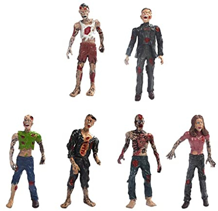 blloocod Figuras de Acción de Zombies Realistas, Set de 6 Piezas, Plástico, 10cm (4 Inch) de Altura, Muñecos Articulados para Colección y Juego
