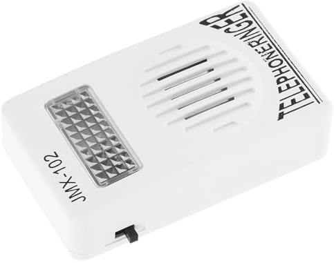 SHINYPASING Amplificador de Volumen del Timbre de Teléfono Fijo sin Batería, Color Claro, Ajustable, para Personas con Dificultades Auditivas y Entornos Ruidosos, Señalizador Telefónico
