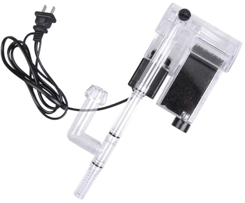 Toddmomy Aquarium Suspension Oxygen Pump Hanging Filter Waterfall Submersible Wall Mounted Fish Tank Filtration Easy to Install Easy to Maintain Plastic Biochemical Filter Cotton Xp-06 3.5w