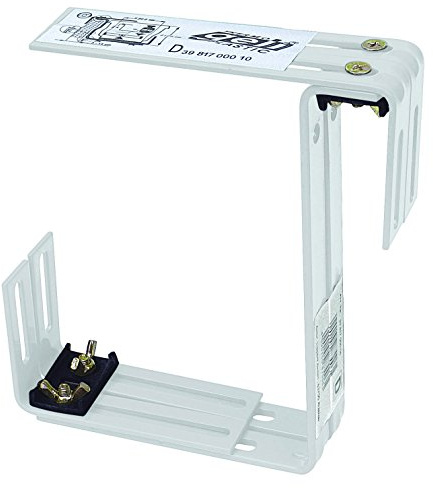 Geli Halter für Standard Balkonkasten zweifach verstellbar Blumenkastenhalter, Farbe:weiß