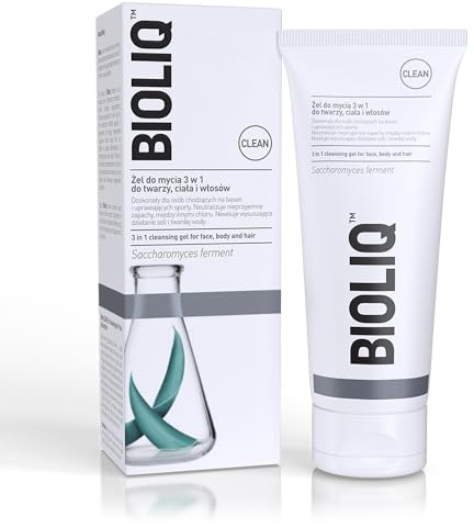 Bioliq - Clean 3-in-1 Cleansing Gel - Ultimate Care for Sport and Pool Enthusiasts with Saccharomyces Ferment, Marigold, Aloe, and More - 180 ml