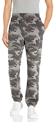 Amazon Essentials Pantaloni della Tuta Felpati Stretti alle Caviglie (Disponibile nelle Taglie Big & Tall) Uomo, Grigio Mimetica, XS