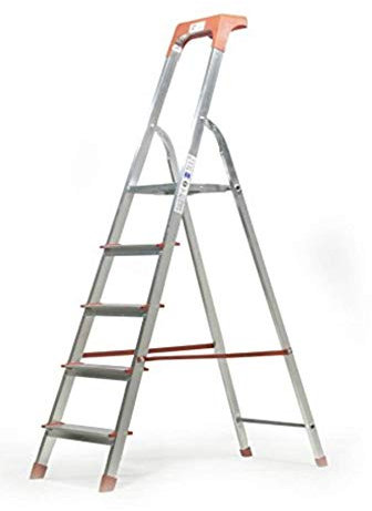 Scala alluminio a libretto portata 150 Kg casa Made in Italy certificato EN131 4 GRADINI
