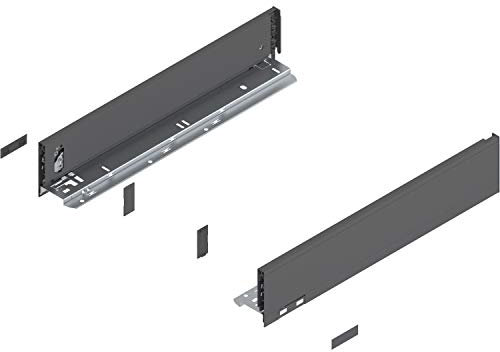 Blum Legrabox pure H M Schubladenschienen Set | 1 Paar, 40kg 550mm | Tip On Vollauszug, oriongrau
