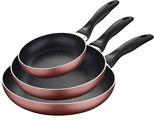 Renberg Q3259 Set 3pc sartenes (16,20,24cm) aluminio prensado, apto para inducción Paradise