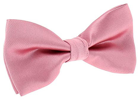 SHIPITNOW Fliege Altrosa (Alte Rose) - 30 Farben - Männer fliege Hochzeit, Party - Satin stoff, Einfarbig - Vorgebunden, Herren