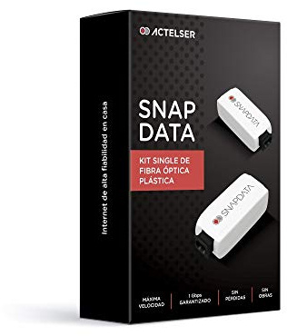 ACTELSER Kit Single Snap Data de Fibra Optica Plastica de 20 Metros.