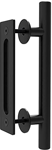 CCJH - Maniglia Per Porta Scorrevole, 30 cm, Colore: Nero