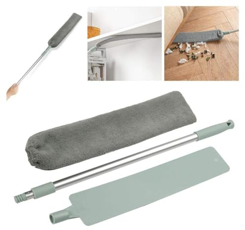 OISE ART STORE Trade Shop - Cattura Polvere Spolverino Sottile con Manico Telescopico Panno Mop Pieghevole