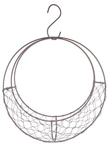 Cabilock Couronne en fil de fer en forme de lune avec cadre en métal pour plantes succulentes, pot de fleurs, décoration de mariage, maison, café