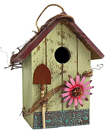 BYNYXI Nichoir Oiseaux en Bois, Nichoir pour Oiseaux Suspendu Exterieur Maison Nid Oiseau Sauvage Exterieur Maison pour Petits Oiseaux Nid pour Oiseaux Moineau Décoration Jardin Terrasse Balcon