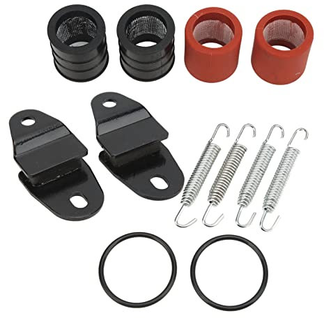 Aramox 12 Stück Auspuff Federn Halterungen Auspuffrohr Dichtungen Auspuff Fittings O Ringe Ersatz für BANSHEE 350 YFZ350 LE SE SP