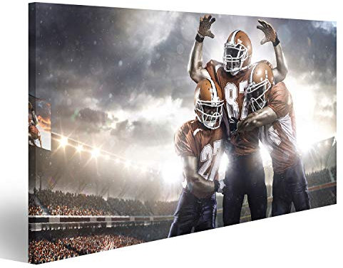 islandburner Bild auf Leinwand American Football Spieler in Aktion Kinderzimmer Jugendzimmer Bilder Drucke Bilder Wandbild Wanddekoration