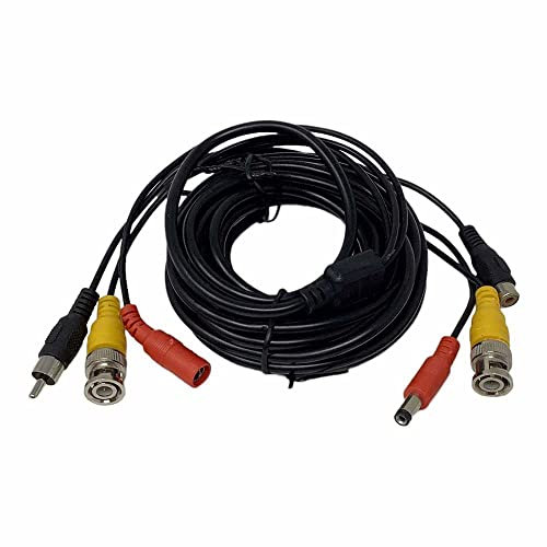 Vetrineinrete® Cavo bnc per telecamere 50 metri videosorveglianza collegamento audio e video connettore rca maschio femmina
