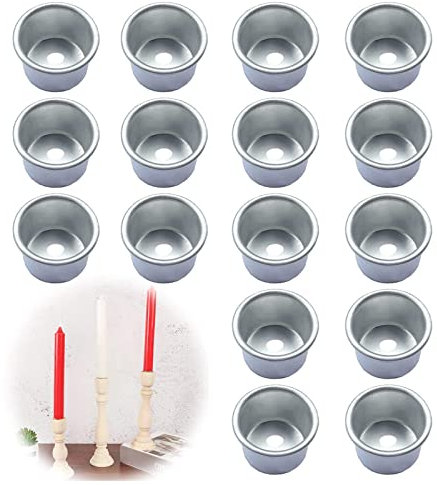 20 piezas Creative Mini velas decorativas, de metal, para velas de té, velas de pirámide, aprox. 20 mm