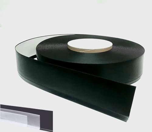 MadeInNature Flexible Sockelleiste Selbstklebend PVC Profi Trockenkleber Hohe Qualität 50 mm, 70 mm oder 100 mm Länge wählbar (Höhe 70 mm x Länge 40 ml, Schwarz)