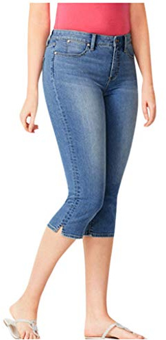 3/4 Jeans Damen Sommer - Kurze Hose Jeans Damen High Waist Skinny Jeanshose Damen Slim Fit Dreiviertel Denim Hose mit Löchern Damenjeans Zerrissene Sommerjeans Caprihose Leggings Jeans Frauen (XS-4XL)