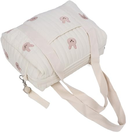 SUNGOOYUE Kinderwagen-Aufbewahrungstasche, Reißverschluss-Stickerei, Universeller Kinderwagen-Caddy-Organizer, Handtasche (Kaninchentasche)