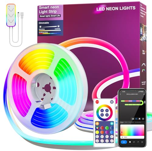 LPDISPLAY LED Strip 5m, Mit App Und Fernbedienung, WIFI Funktioniert mit Alexa/Google Assistant/Tuya Farbe Wechselndes LED Band für Spielzimmer,Party DIY Dekoration