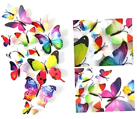 IWOWHERO 12stücke Aufkleber Zum Selbermachen Kunstaufkleber Wandaufkleber Tapetendekor Basteln Regenbogen-serie
