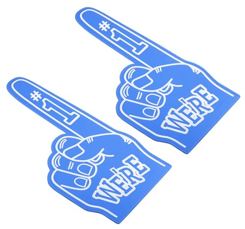 PATIKIL 18 Zoll Riesen-Schaumstofffinger, 2 Stück Wir sind #1 Eva-Schaumstoffhand Cheerleading in leuchtenden Farben für Feier, Pompons, Sportveranstaltungen, Spirit-Spiele, Party, Blau