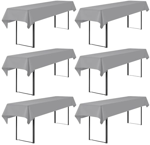 Showgeous Bier-Tischdecken 6er-Pack Hellgrau 100x250cm
