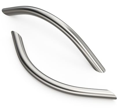 Goldenwarm 5 Pack Bow Kitchen Cabinet Door Handles 128mm Cupboards Drawers,Brushed Nickel Drawer Furniture Handles,Pull Handle Stainless Steel