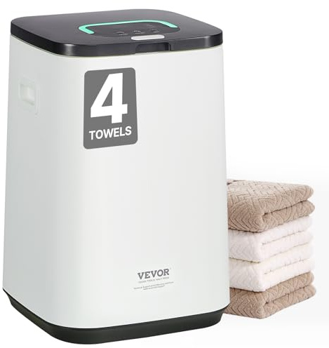 VEVOR 20L Grande Scaldasalviette Secchio con Schermo LED e Spia Luminosa a Forma di U, Scaldasalviette Intelligenti con Timer Regolabile, Accappatoio, Coperta Pigiama, Spegnimento Automatico, Bianco