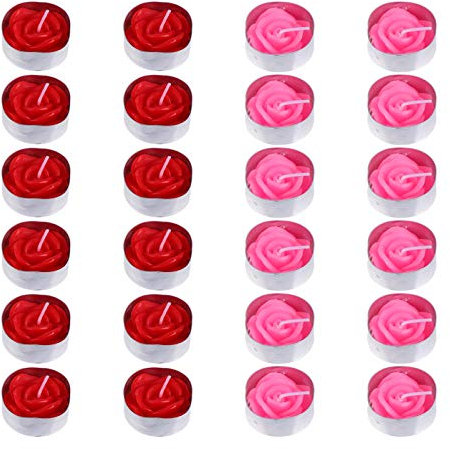 Amosfun Kerzen mit Echtem Rosen-design Party-dekoration Stück für Hochzeitstag