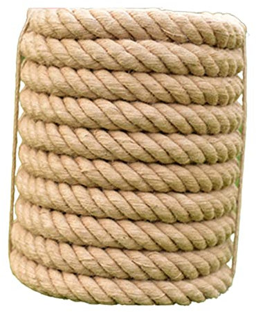 Spago di iuta, corda di canapa spessa 12 mm, corda di iuta resistente 50 m, per artigianato, tiragraffi per gatti, giardinaggio, decorazione, corda di iuta naturale resistente, per progetti fai da te