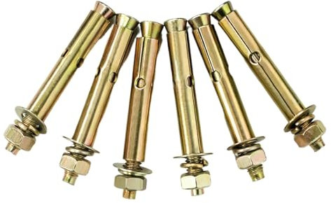 Edelstahl Anker Spreizdübel Ankerbolzen für Wand, Dehnschrauben, Dehnschrauben, Wandanker, 5 Stück M6 x 60 mm