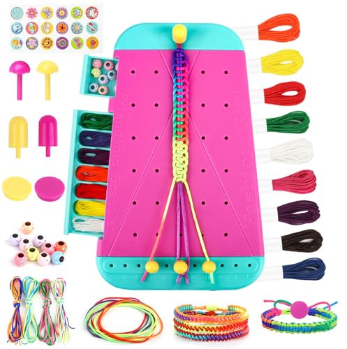 Freundschaftsarmbänder Selber Machen,Freundschaftsbänder,Armbänder Selber Machen Kinder Freundschaft Armband Herstellung Bausatz DIY Schmuck Bastelsets Kreative Geschenk für Mädchen Alter 6+Geburtstag